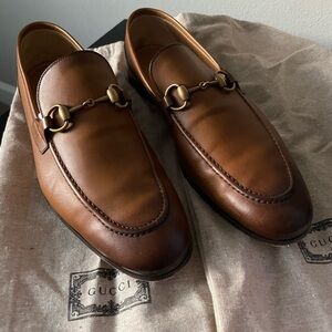 Gucci Mens Jordaan Leather Loafers/Dress Shoes. Size 7 US